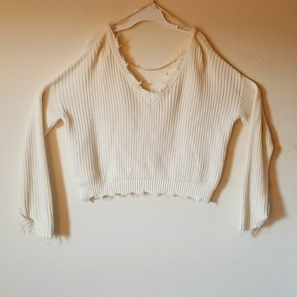 Knit off the shoulder sweater